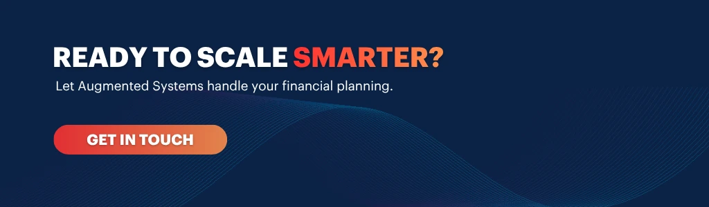 Financial planning and business scaling CTA banner with “Get in Touch” for expert CFO support