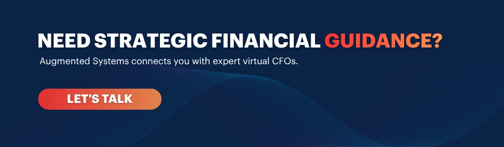 Virtual CFO services CTA banner offering strategic financial guidance with “Let’s Talk” call to action