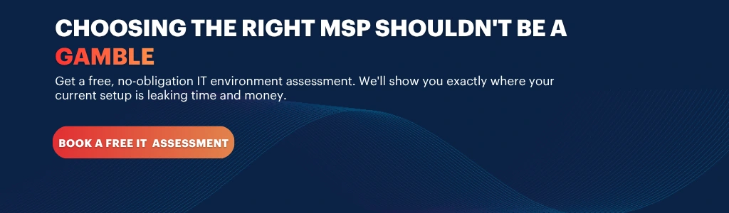 Call to action for a free IT environment assessment for Australian businesses